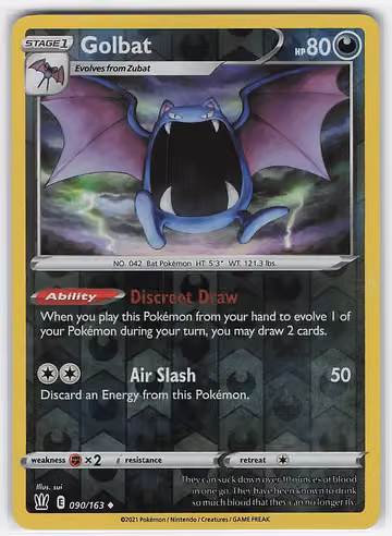 Golbat — Battle Styles · #90 · Englisch, Vorderseite