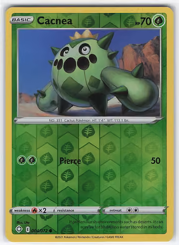 Cacnea — Shining Fates · #4 · Englisch, Vorderseite