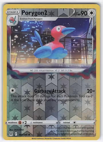 Porygon2 — Lost Origin · #141 · Englisch, Vorderseite