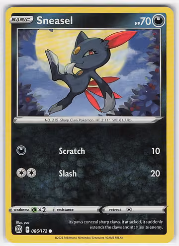 Sneasel — Brilliant Stars · #86 · Englisch, Vorderseite
