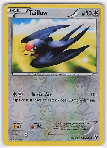 Taillow — XY · #102 · Englisch, Vorderseite