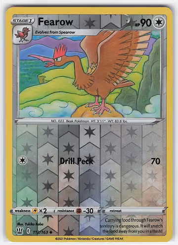 Fearow — Battle Styles · #112 · Englisch, Vorderseite