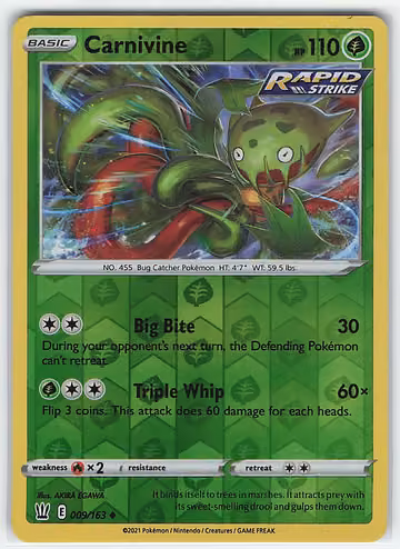 Carnivine — Battle Styles · #9 · Englisch, Vorderseite