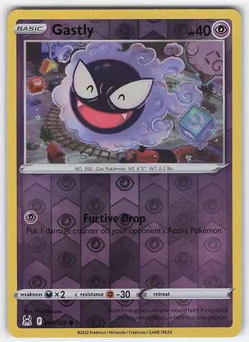 Gastly — Lost Origin · #64 · Englisch, Vorderseite