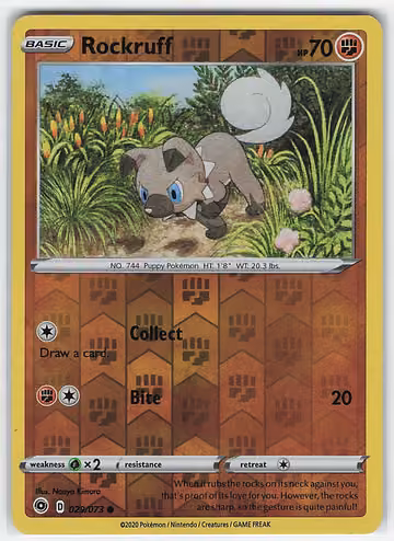 Rockruff — Champion's Path · #29 · Englisch, Vorderseite