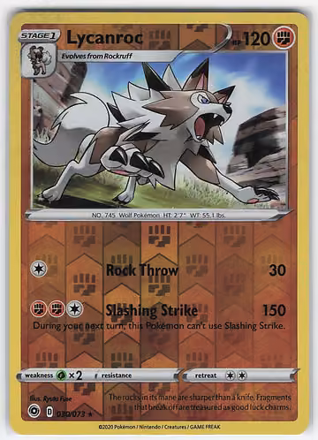 Lycanroc — Champion's Path · #30 · Englisch, Vorderseite