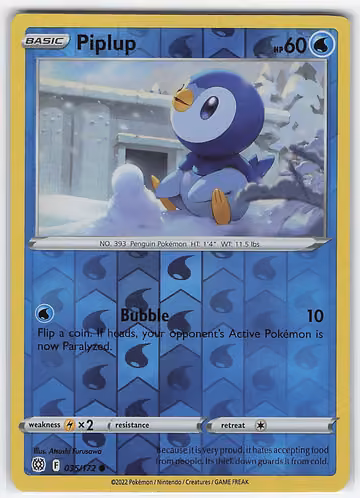 Piplup — Brilliant Stars · #35 · Englisch, Vorderseite