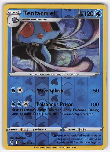Tentacruel — Evolving Skies · #27 · Englisch, Vorderseite