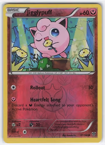 Jigglypuff — XY · #87 · Englisch, Vorderseite