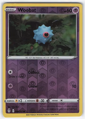 Woobat — Evolving Skies · #68 · Englisch, Vorderseite