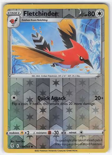 Fletchinder — Evolving Skies · #139 · Englisch, Vorderseite
