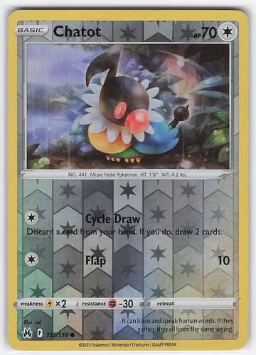 Chatot — Crown Zenith · #112 · Englisch, Vorderseite