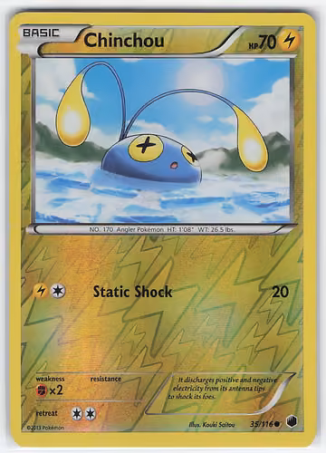 Chinchou — Plasma Freeze · #35 · Englisch, Vorderseite