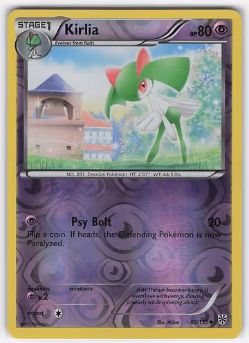 Kirlia — Plasma Storm · #60 · Englisch, Vorderseite