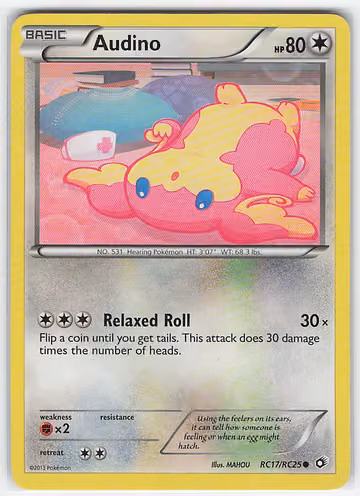 Audino — Legendary Treasures · #RC17 · Englisch, Vorderseite