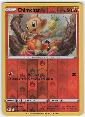Chimchar — Brilliant Stars · #24 · Englisch, Vorderseite