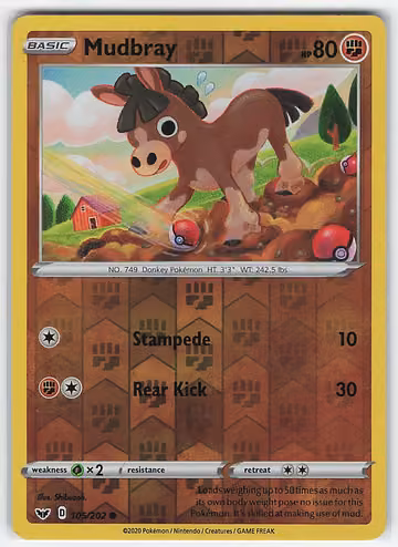 Mudbray — Sword & Shield · #105 · Englisch, Vorderseite