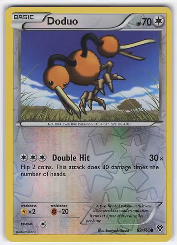 Doduo — XY · #98 · Englisch, Vorderseite