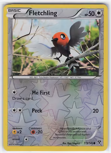 Fletchling — XY · #113 · Englisch, Vorderseite