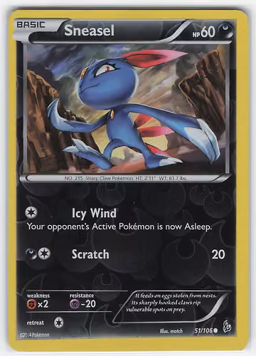 Sneasel — Flashfire · #51 · Englisch, Vorderseite