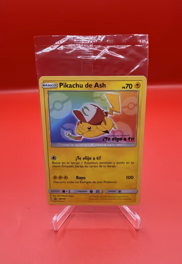 Pikachu de Ash (Ash's Pikachu) SM108 promo – sealed — Sealed product · Pokémon Ultrasol / Ultraluna promotion (2017) · Spanisch, Vorderseite