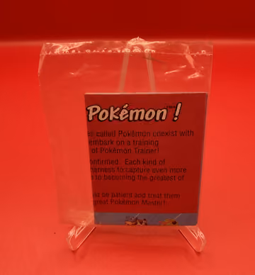 Master World of Pokémon checklist poster (Hasbro, 1999) – sealed, Rückseite
