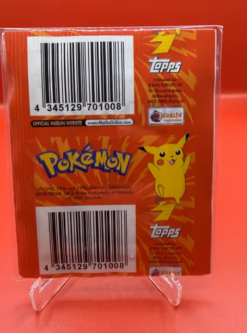 Pokémon 6-sticker pack – Topps / Merlin, Rückseite