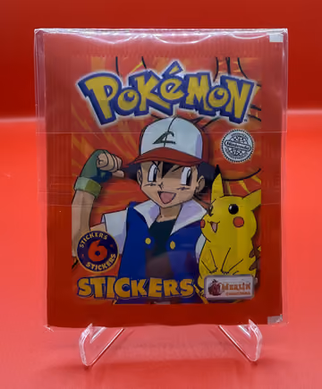 Pokémon 6-sticker pack – Topps / Merlin — Sticker pack · Topps / Merlin Pokémon stickers · Englisch, Vorderseite