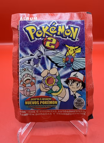 Álbum Pokémon 2 sticker pack – Navarrete / Ultra Figus (Argentina) — Sticker pack · Álbum Pokémon 2 · Spanisch, Vorderseite