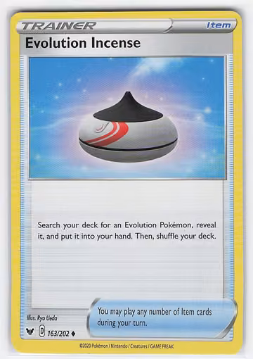 Evolution Incense — Sword & Shield · #163 · Englisch, Vorderseite
