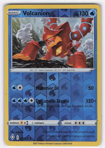 Volcanion — Shining Fates · #25 · Englisch, Vorderseite
