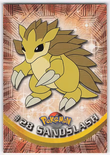 Sandslash — Pokemon 1999 Topps TV · #28 · Englisch, Vorderseite