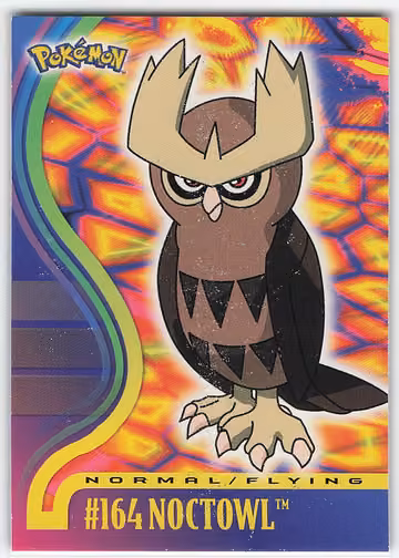 Noctowl — Pokemon 2001 Topps Johto · #164 · Englisch, Vorderseite