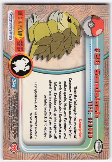 Sandslash, Rückseite