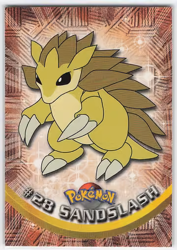 Sandslash — Pokemon 1999 Topps TV · #28 · Englisch, Vorderseite