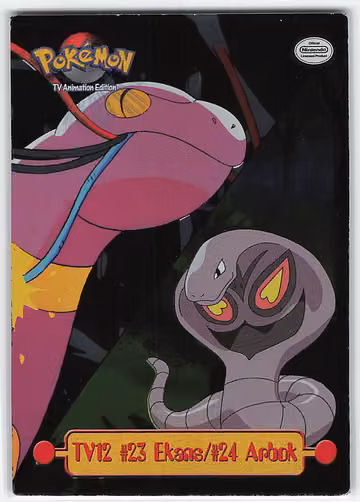 Arbok, Ekans — Pokemon 1999 Topps TV · #TV12 · Englisch, Vorderseite