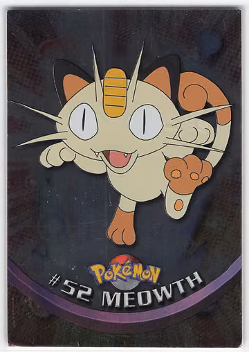 Meowth — Pokemon 1999 Topps TV · #52 · Englisch, Vorderseite