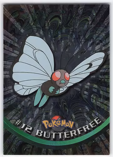 Butterfree — Pokemon 1999 Topps TV · #12 · Englisch, Vorderseite