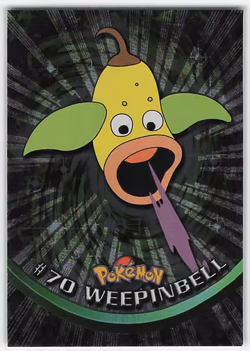 Weepinbell — Pokemon 1999 Topps TV · #70 · Englisch, Vorderseite