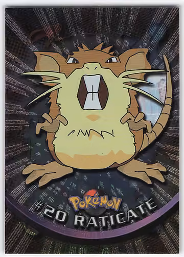 Raticate — Pokemon 1999 Topps TV · #20 · Englisch, Vorderseite