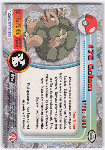 Golem, Rückseite