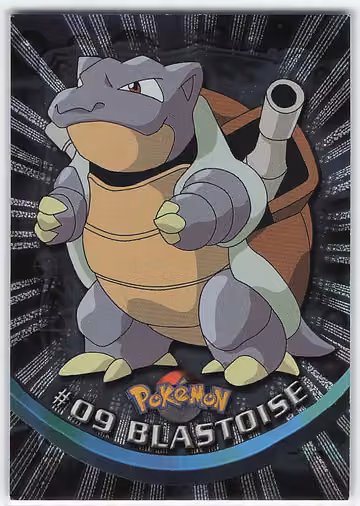 Blastoise — Pokemon 1999 Topps TV · #9 · Englisch, Vorderseite