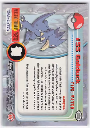 Golduck, Rückseite