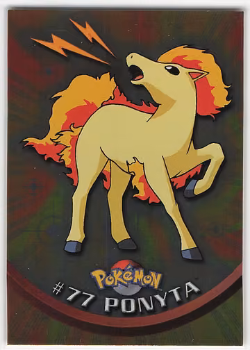 Ponyta — Pokemon 2000 Topps TV · #77 · Englisch, Vorderseite