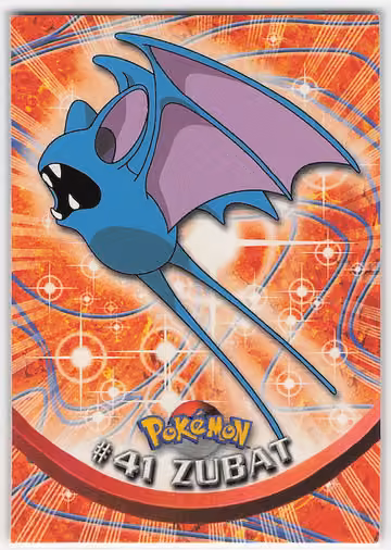 Zubat — Pokemon 1999 Topps TV · #41 · Englisch, Vorderseite