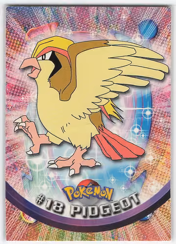 Pidgeot — Pokemon 1999 Topps TV · #18 · Englisch, Vorderseite