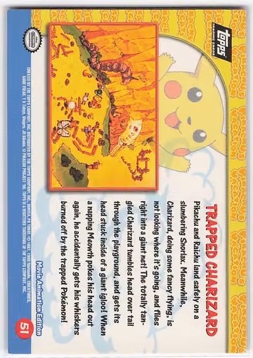 Trapped Charizard, Rückseite