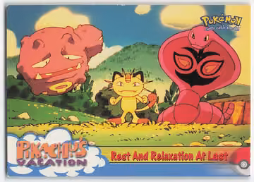 Rest And Relaxation At Last — Pokemon 1999 Topps Movie · #49 · Englisch, Vorderseite