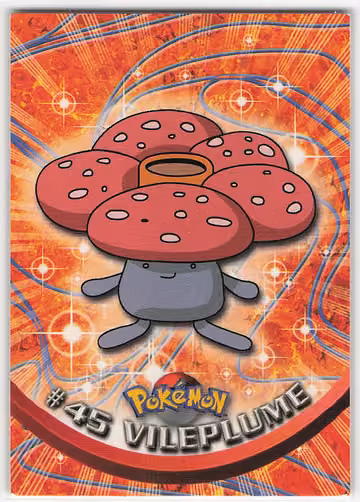 Vileplume — Pokemon 1999 Topps TV · #45 · Englisch, Vorderseite