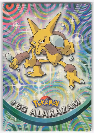 Alakazam — Pokemon 1999 Topps TV · #65 · Englisch, Vorderseite